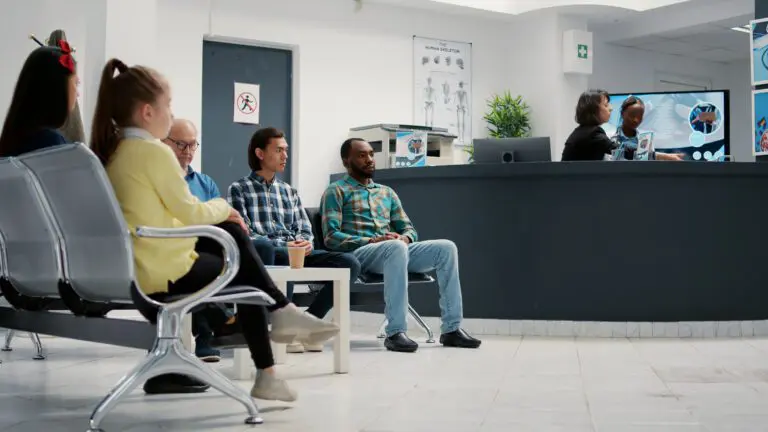 Patients Waiting Hospital Reception Lobby