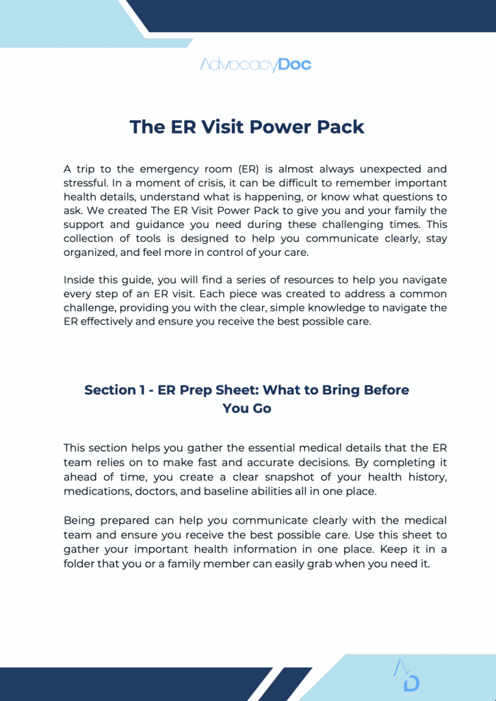 ER Visit Power Pack digital guide cover