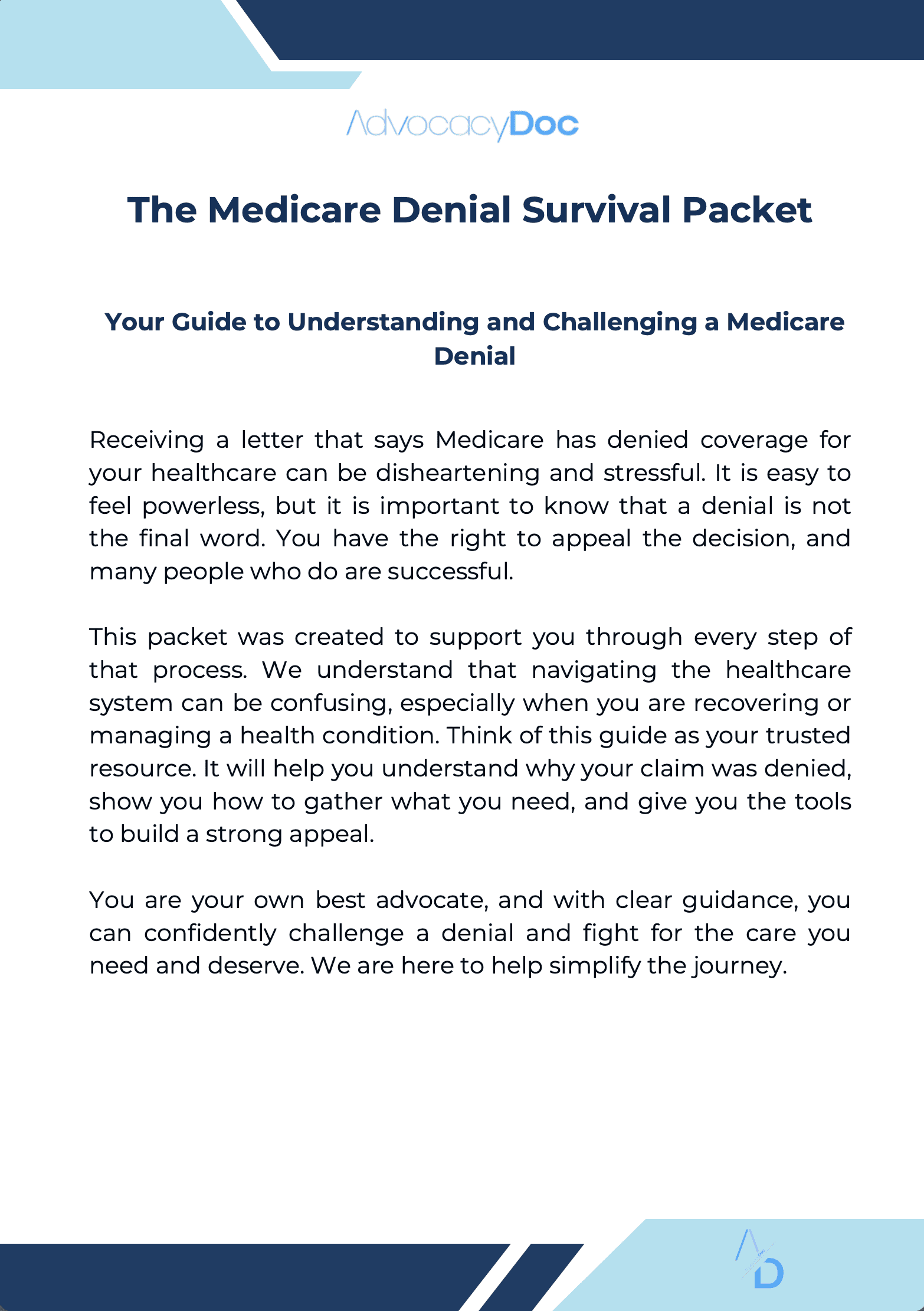 Medicare and Medicare Advantage Survival Packet digital guide cover