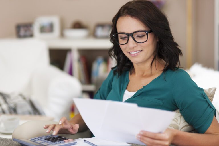 Patient reviewing emergency room medical bills